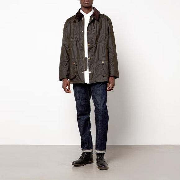 Barbour olive green Ashby Wax Jacket - size XS - Picture 3 of 13